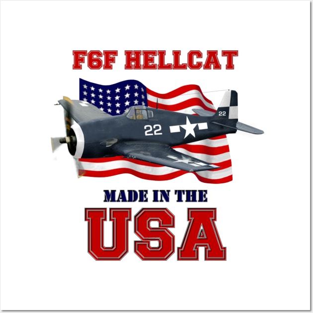 F6F Hellcat Made in the USA Wall Art by MilMerchant